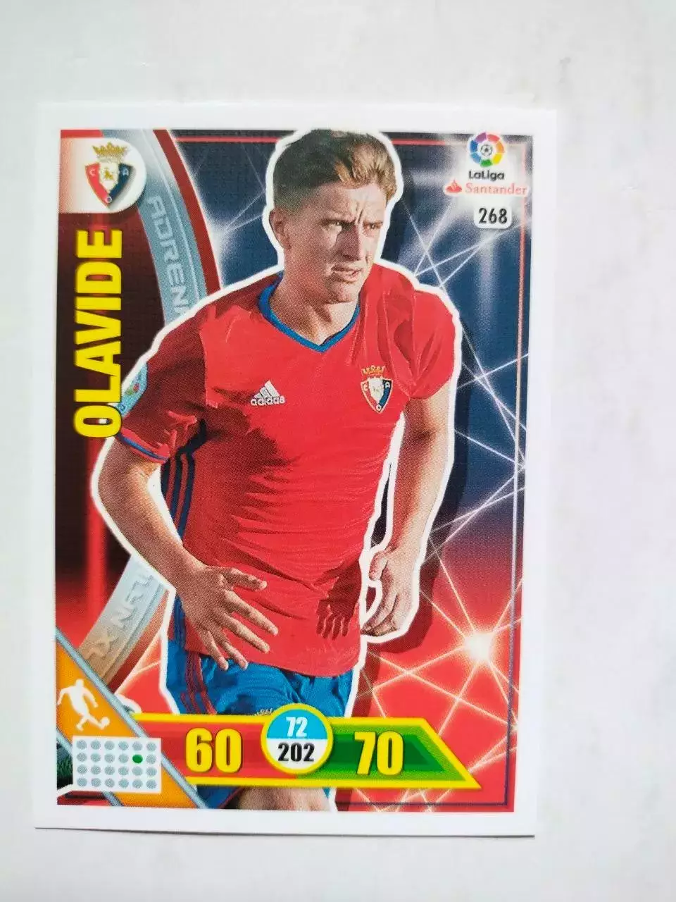 Карточка Футбол Panini Liga Santander 2016-17.Osasuna - Miguel Olavide № 268