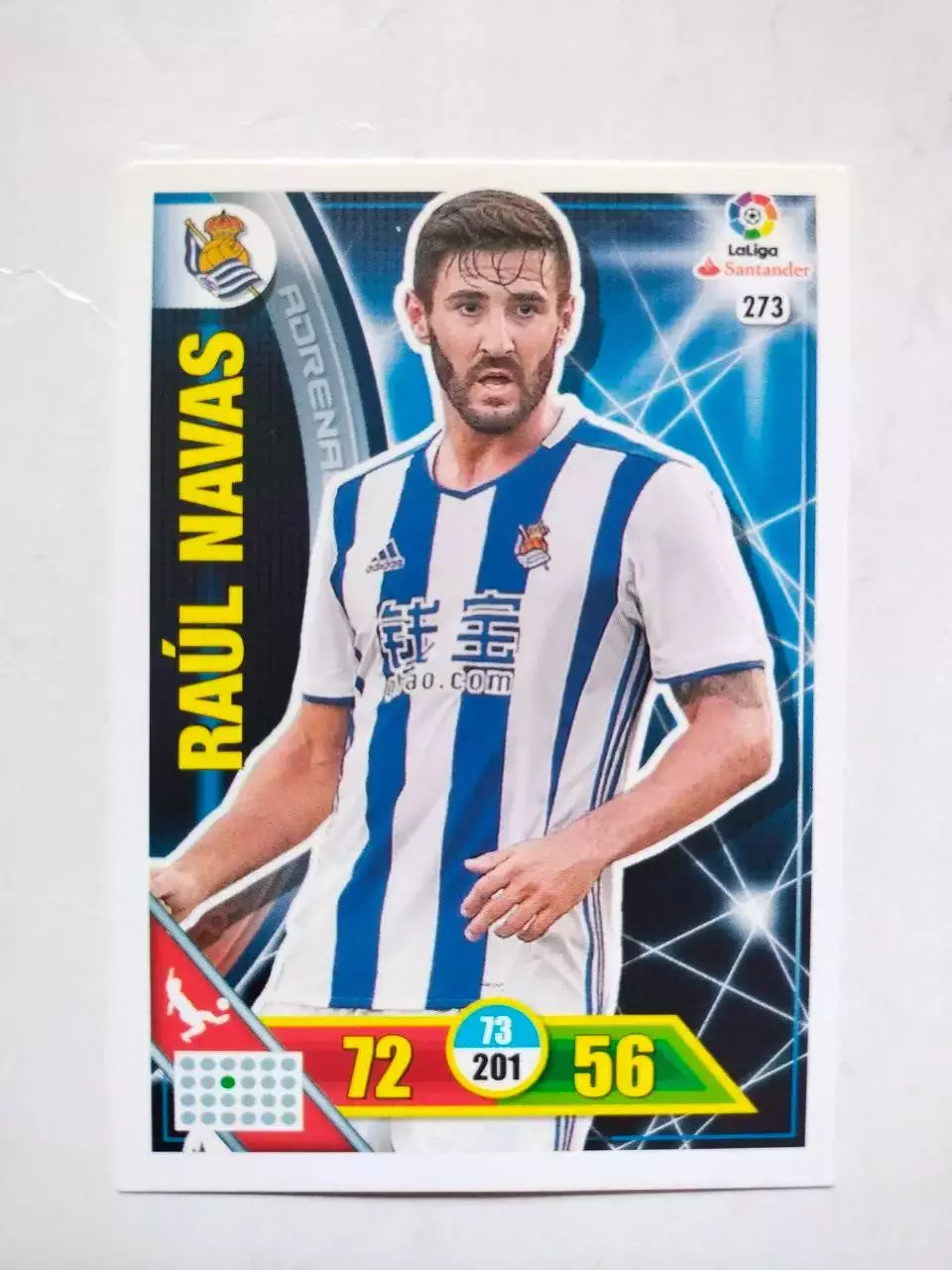 Карточка Футбол Panini Liga Santander 2016-17.Real Sociedad -Raul Navas № 273