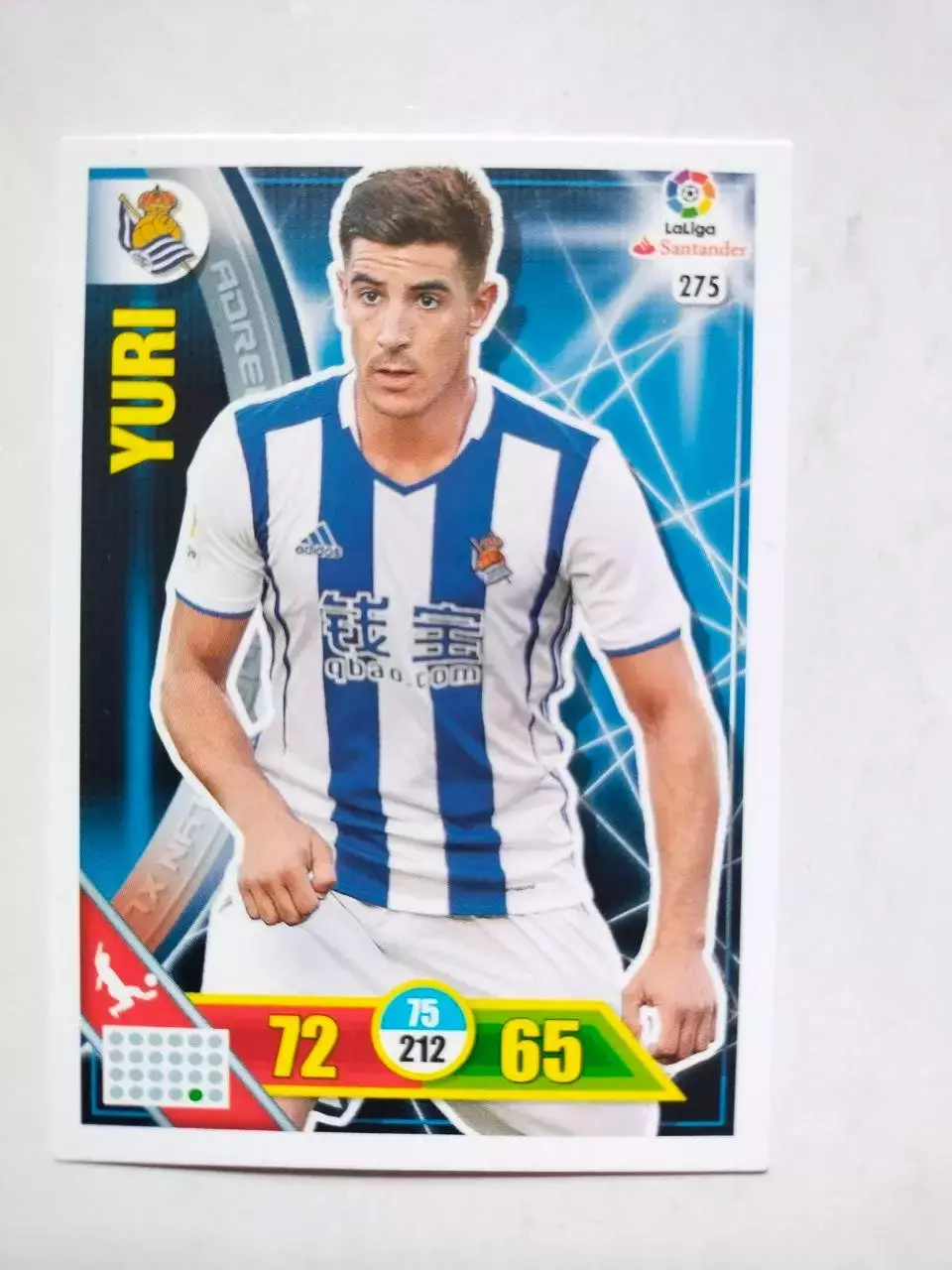 Карточка Футбол Panini Liga Santander 2016-17.Real Sociedad - Yuri № 275
