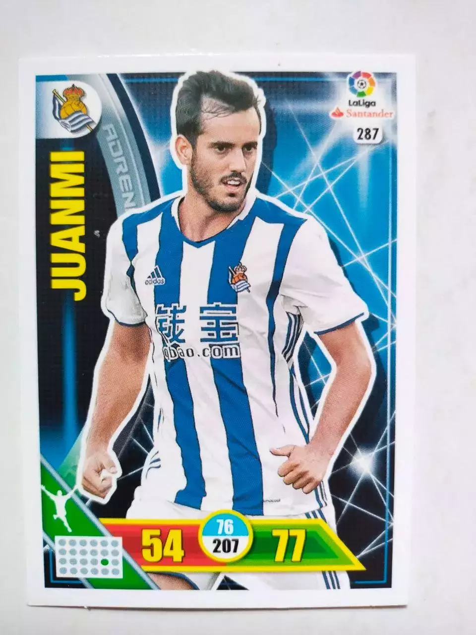 Карточка Футбол Panini Liga Santander 2016-17.Real Sociedad -Juanmi № 287