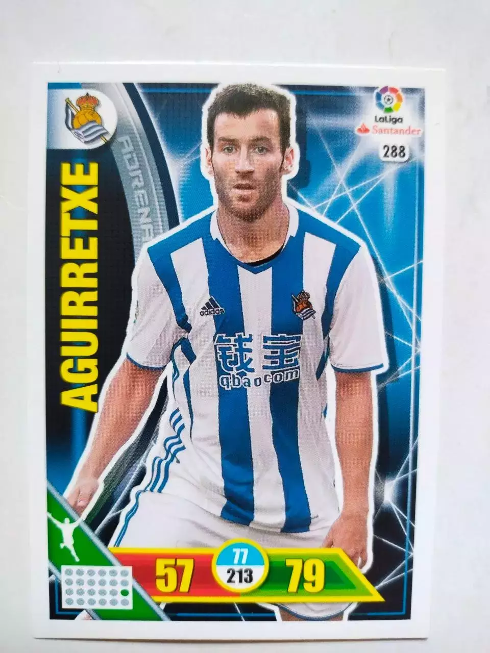 Карточка Футбол Panini Liga Santander 2016-17.Real Sociedad -Agirretxe № 288