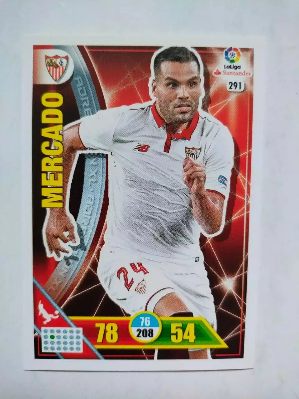 Карточка Футбол Panini Liga Santander 2016-17.Sevilla -Gabriel Mercado № 291