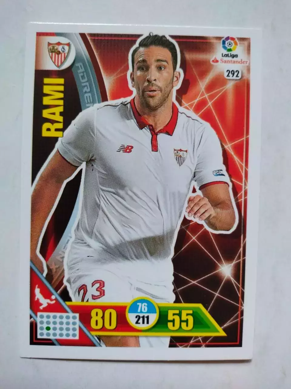 Карточка Футбол Panini Liga Santander 2016-17.Sevilla -Adil Rami № 292