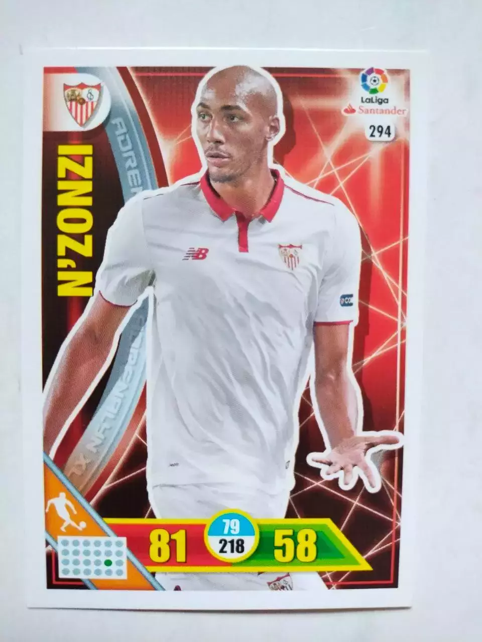 Карточка Футбол Panini Liga Santander 2016-17.Sevilla -Steven N'Zonzi № 294
