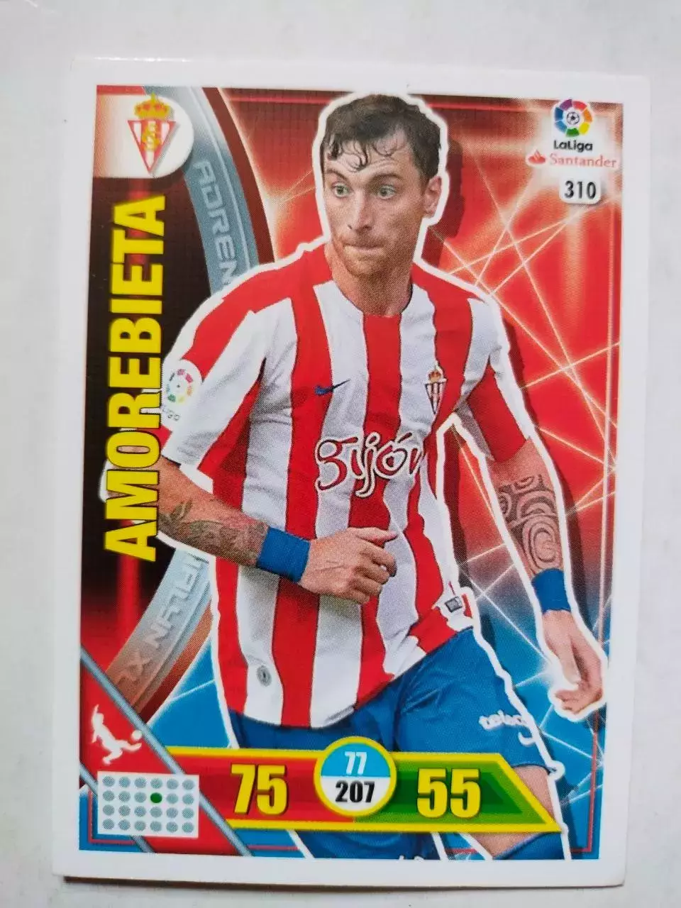 Карточка Футбол Panini Liga Santander 2016-17.Real Sporting - Amorebieta № 310