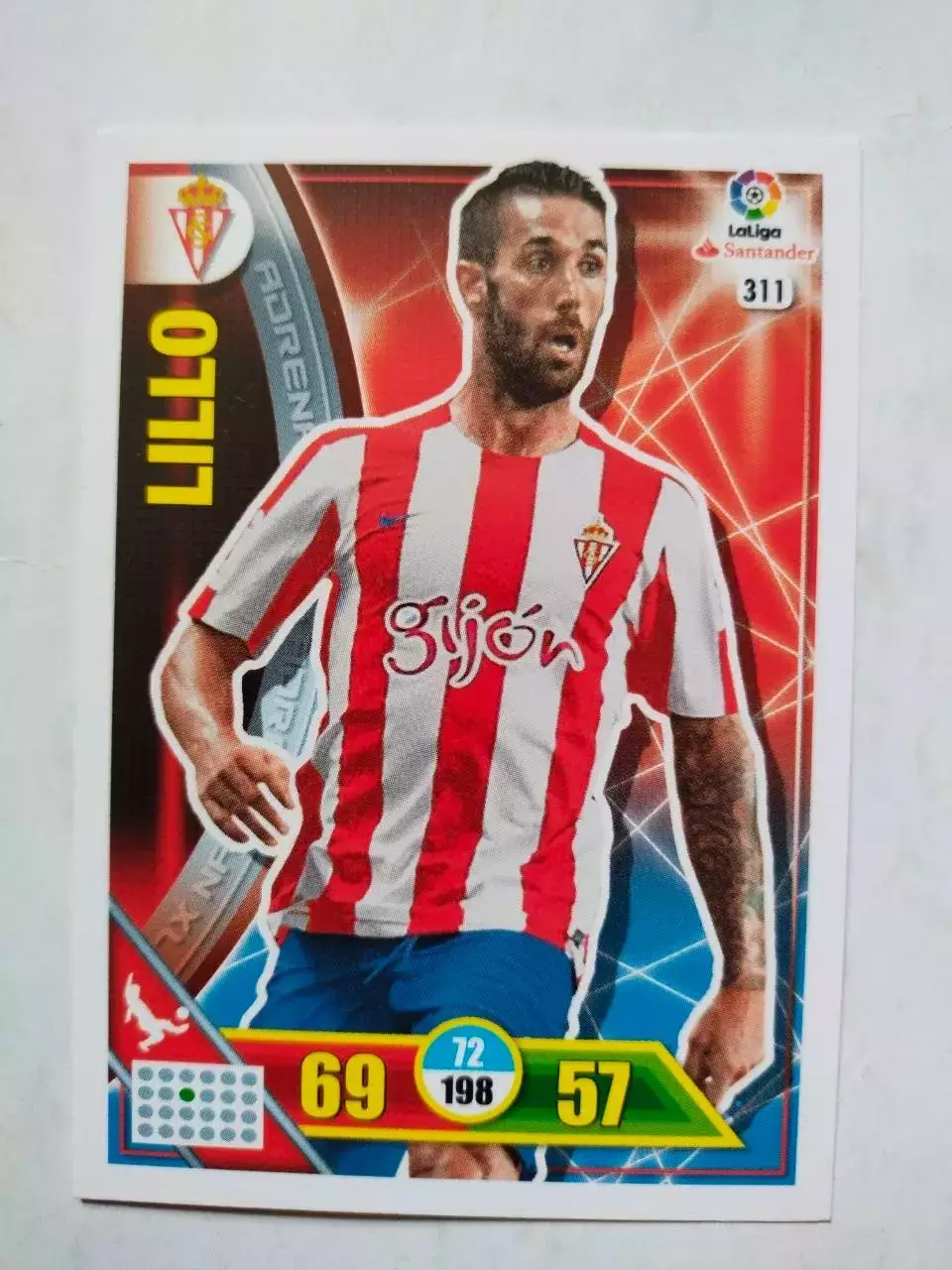 Карточка Футбол Panini Liga Santander 2016-17.Real Sporting -Lillo № 311
