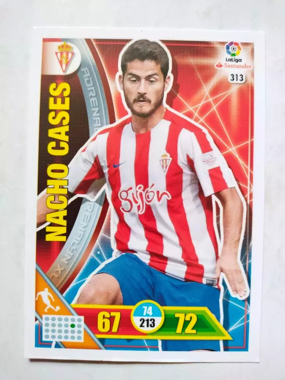 Карточка Футбол Panini Liga Santander 2016-17.Real Sporting-Nacho Cases № 313