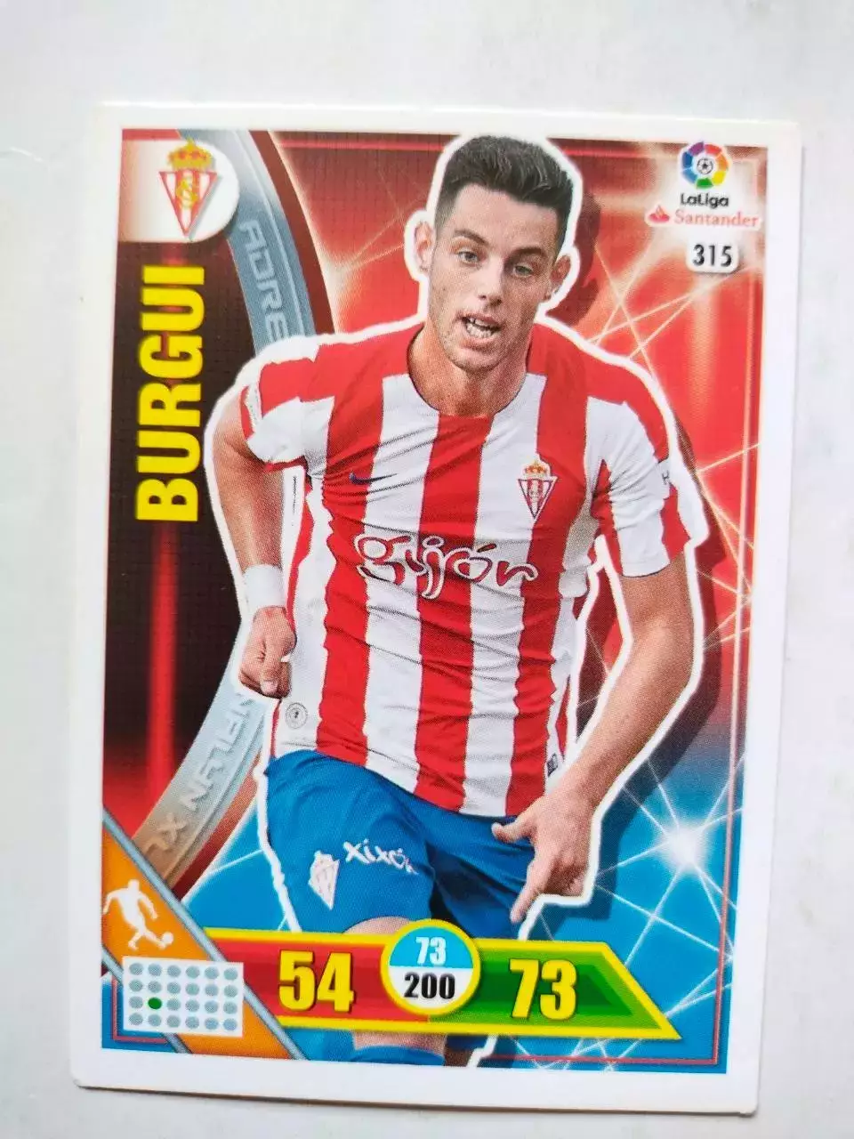 Карточка Футбол Panini Liga Santander 2016-17.Real Sporting - Burgui № 315
