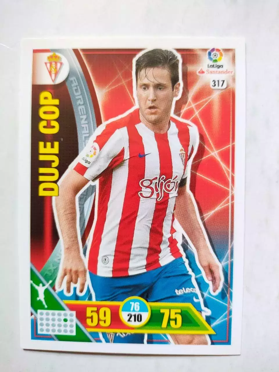 Карточка Футбол Panini Liga Santander 2016-17.Real Sporting -Duje Cop № 317