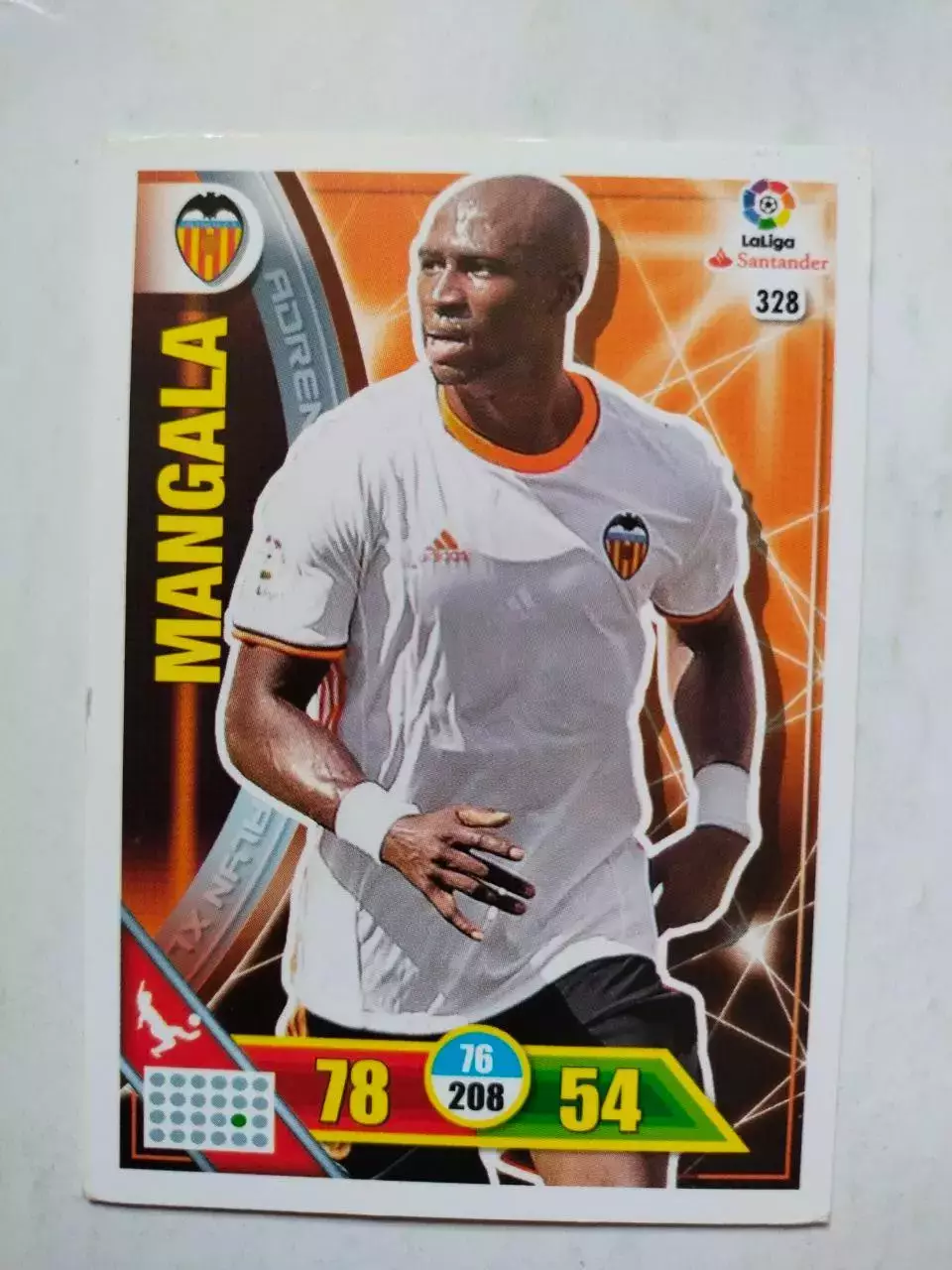 Карточка Футбол Panini Liga Santander 2016-17.Valencia - Eliaquim Mangala № 328