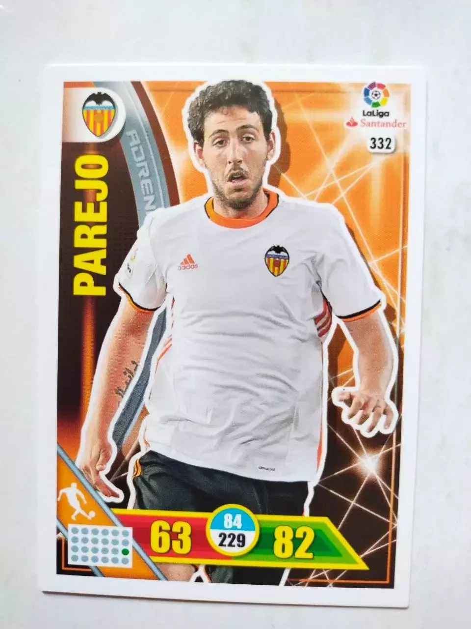 Карточка Футбол Panini Liga Santander 2016-17.Valencia -Daniel Parejo № 332