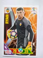 Карточка Футбол Panini Liga Santander 2016-17.Valencia -Mathew Ryan № 336