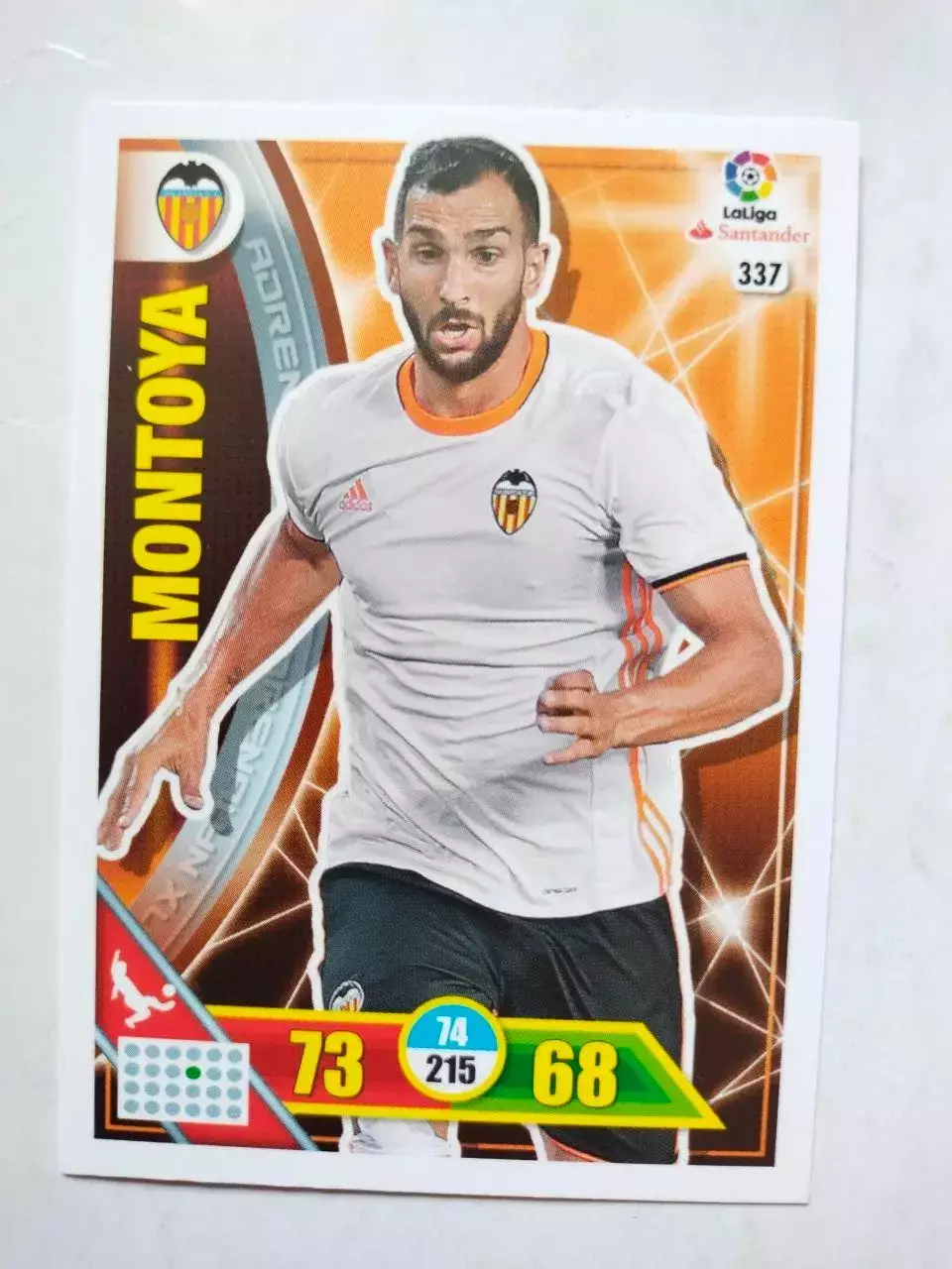 Карточка Футбол Panini Liga Santander 2016-17.Valencia - Martin Montoya № 337