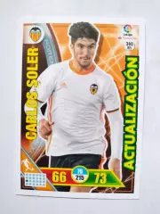 Карточка Футбол Panini Liga Santander 2016-17.Valencia -Carlos Soler № 340 bis
