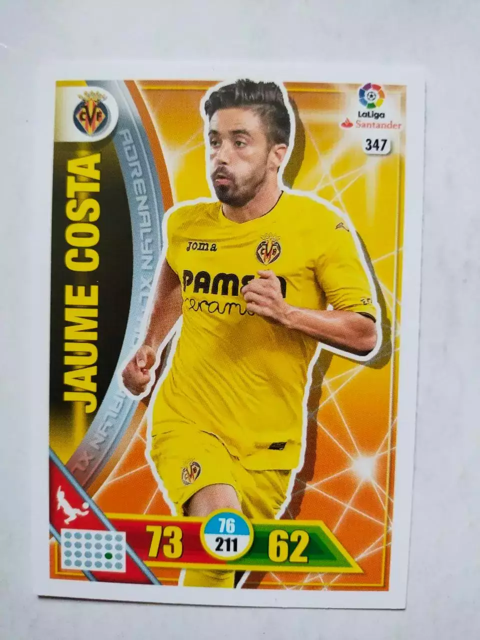 Карточка Футбол Panini Liga Santander 2016-17.Villarreal - Jaume Costa № 347
