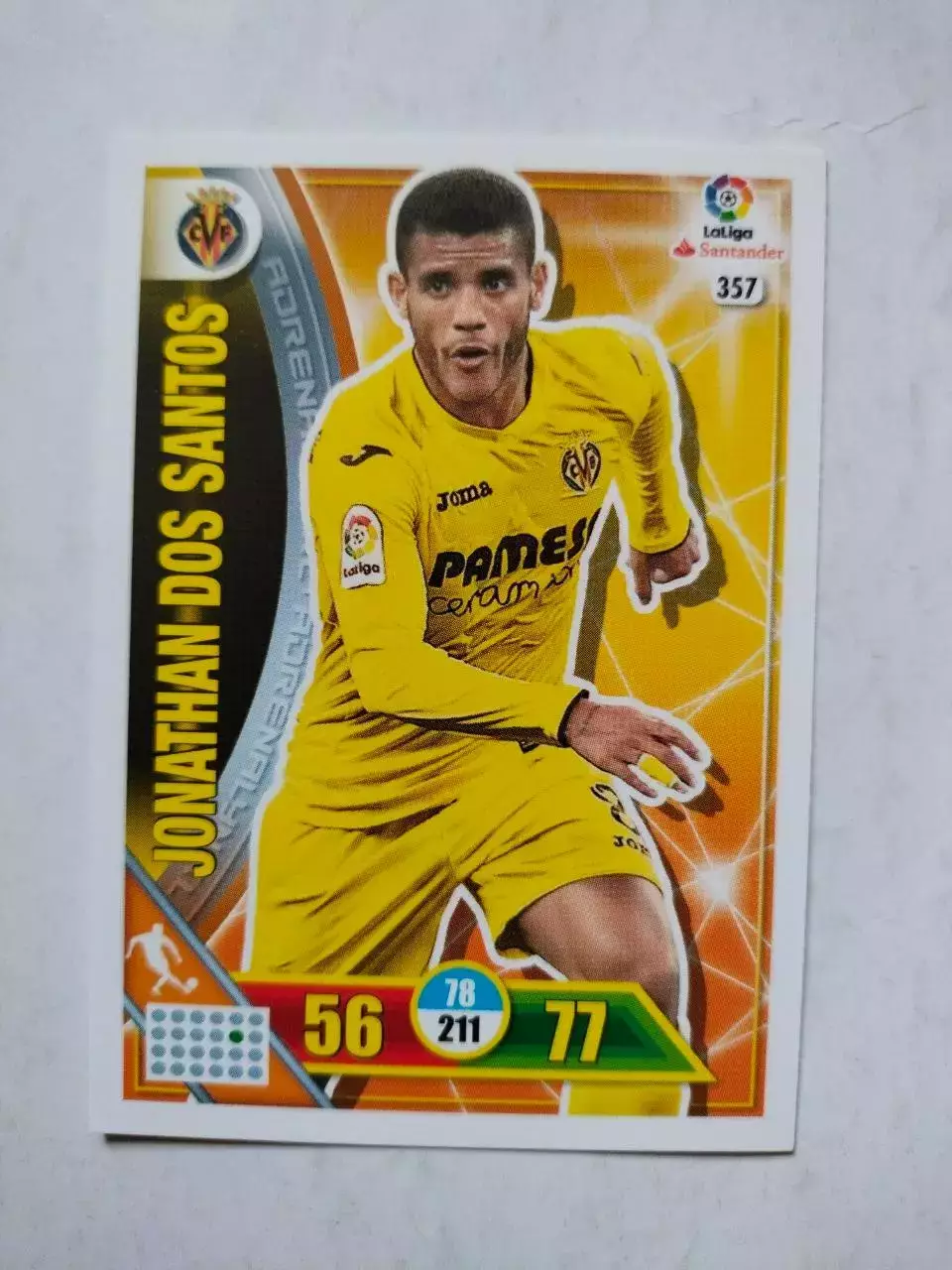 Карточка Футбол Panini Liga Santander 2016-17.Villarreal - dos Santos № 357