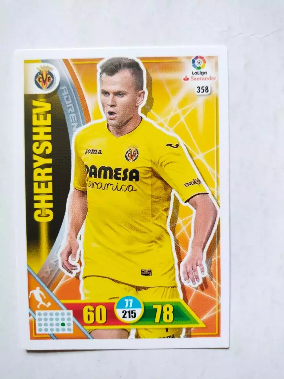 Карточка Футбол Panini Liga Santander 2016-17.Villarreal - Denis Cheryshev № 358