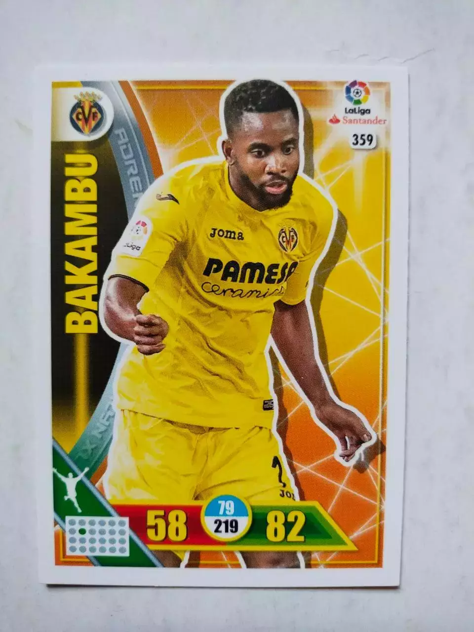 Карточка Футбол Panini Liga Santander 2016-17.Villarreal - Cedric Bakambu № 359