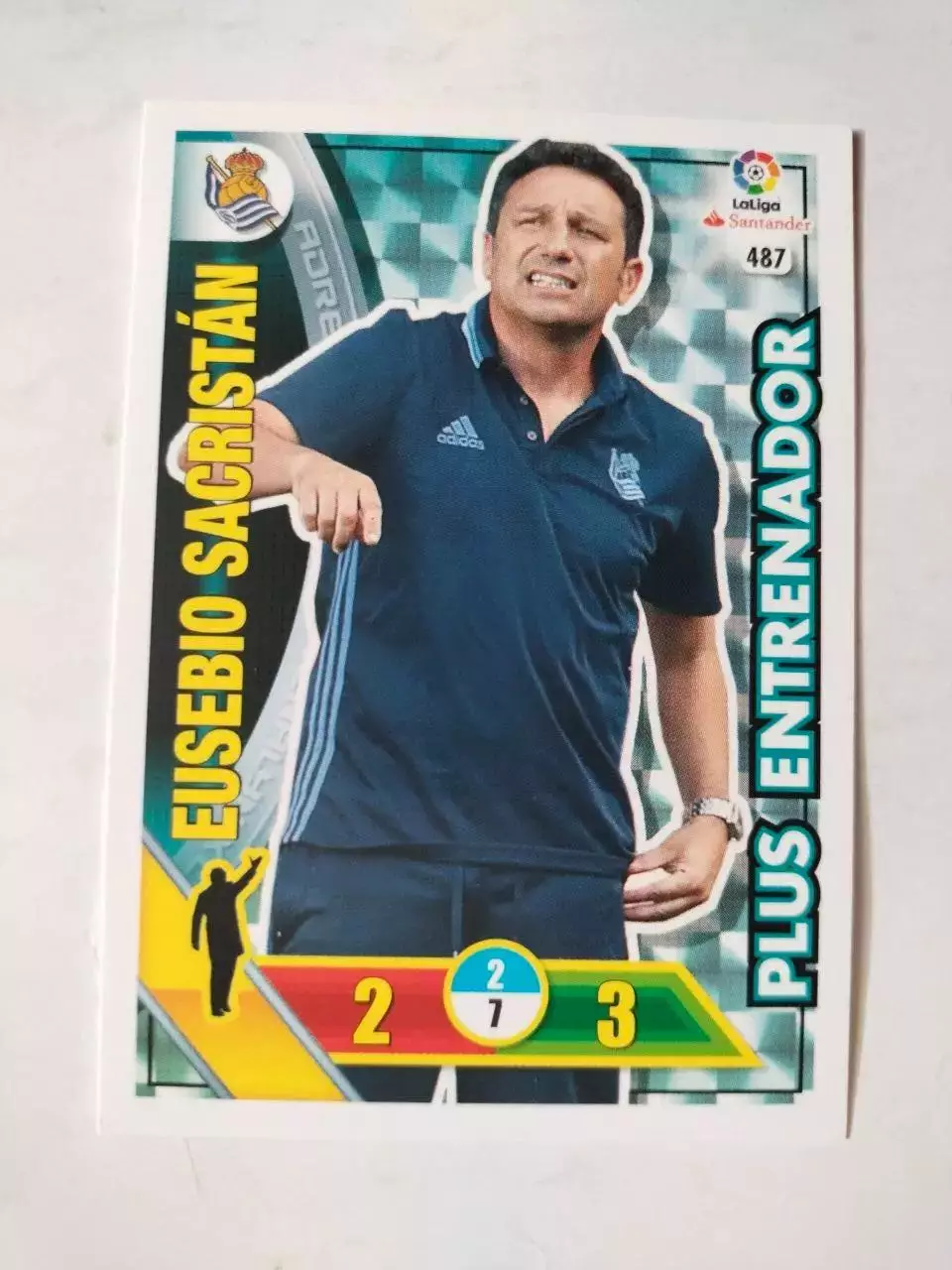 Карточка Футбол Panini Liga Santander 2016-17.Real Sociedad -Sacristan № 487