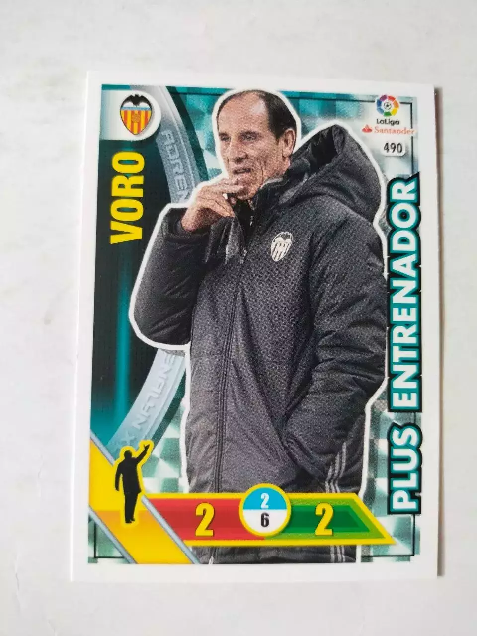 Карточка Футбол Panini Liga Santander 2016-17.Valencia -Voro № 490