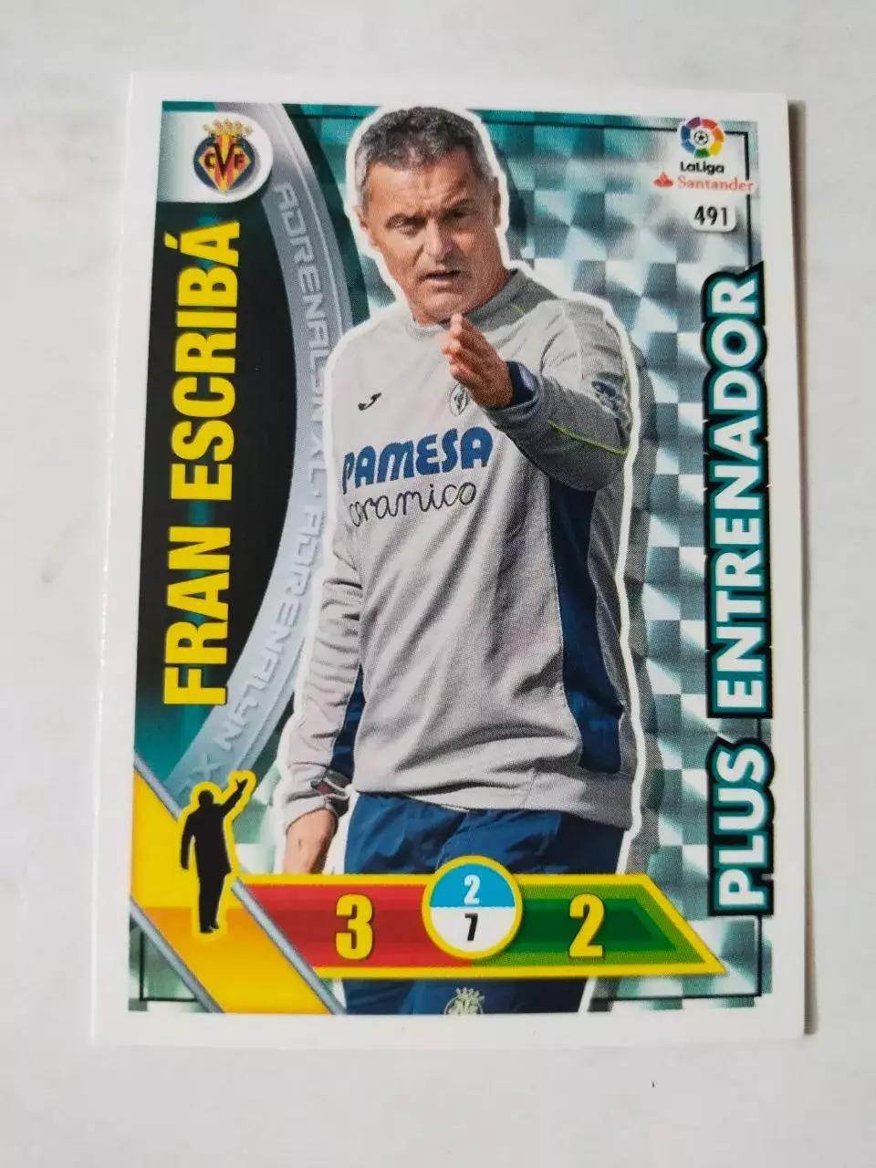 Карточка Футбол Panini Liga Santander 2016-17.Villarreal -Fran Escriba № 491