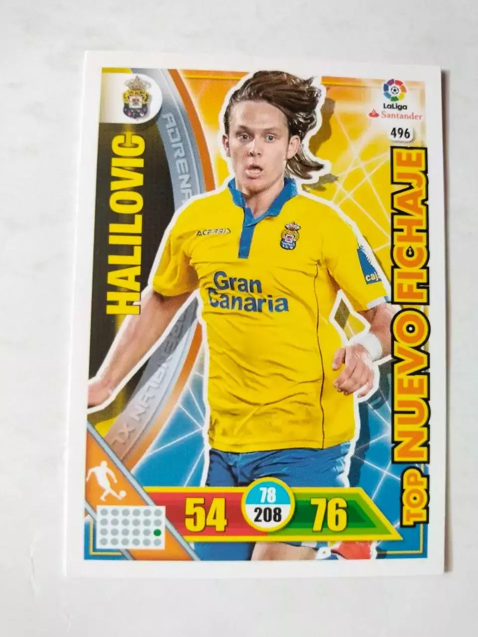 Карточка Футбол Panini Liga Santander 2016-17.Las Palmas - Halilovic № 496