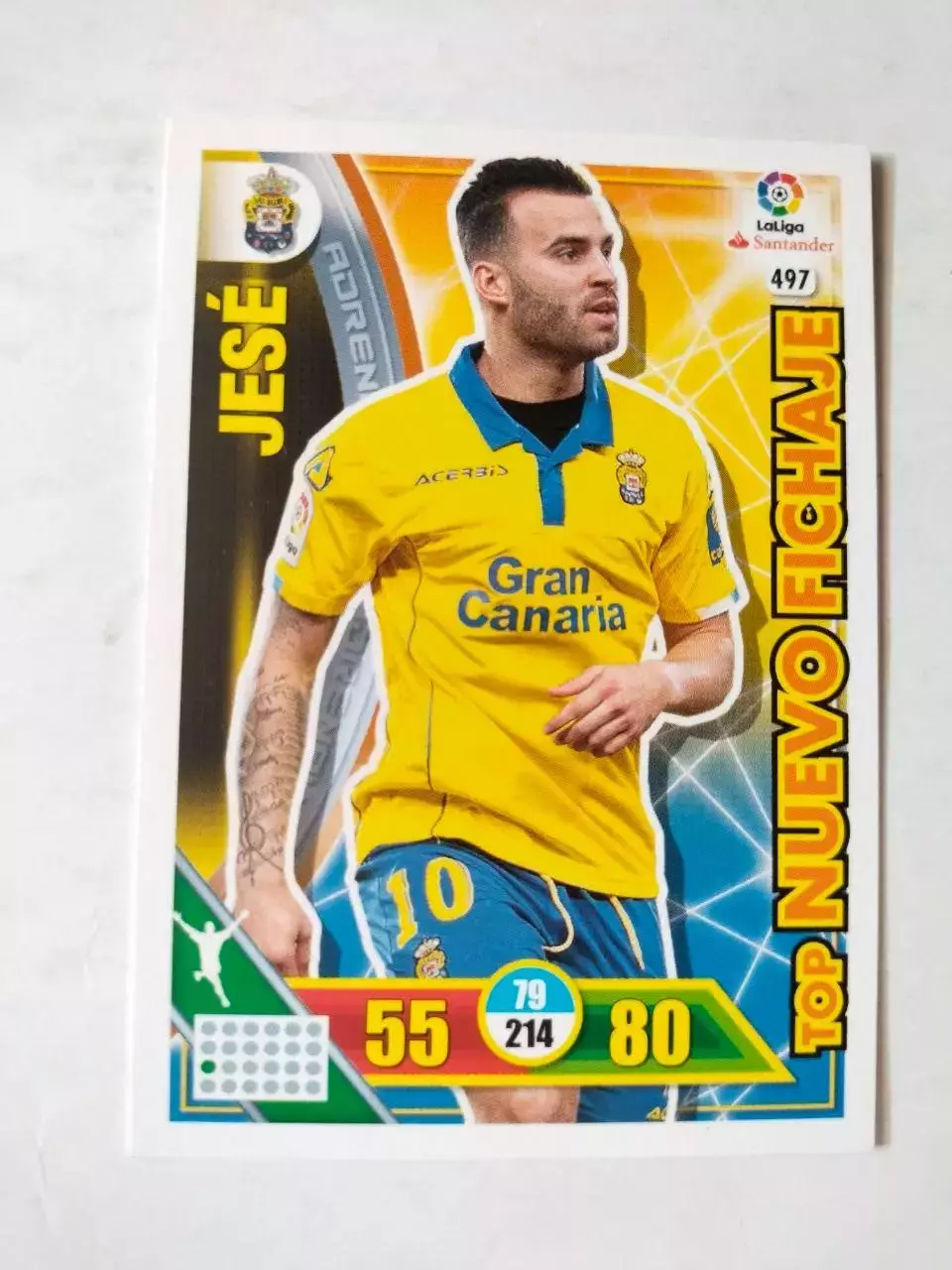 Карточка Футбол Panini Liga Santander 2016-17.Las Palmas - Jese № 497