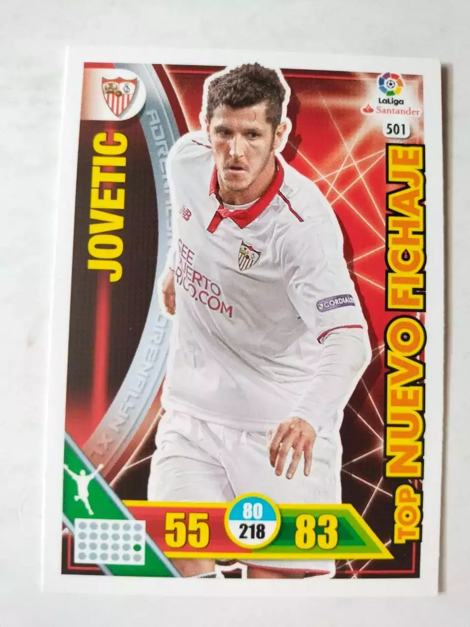 Карточка Футбол Panini Liga Santander 2016-17.Sevilla-Stevan Jovetic № 501