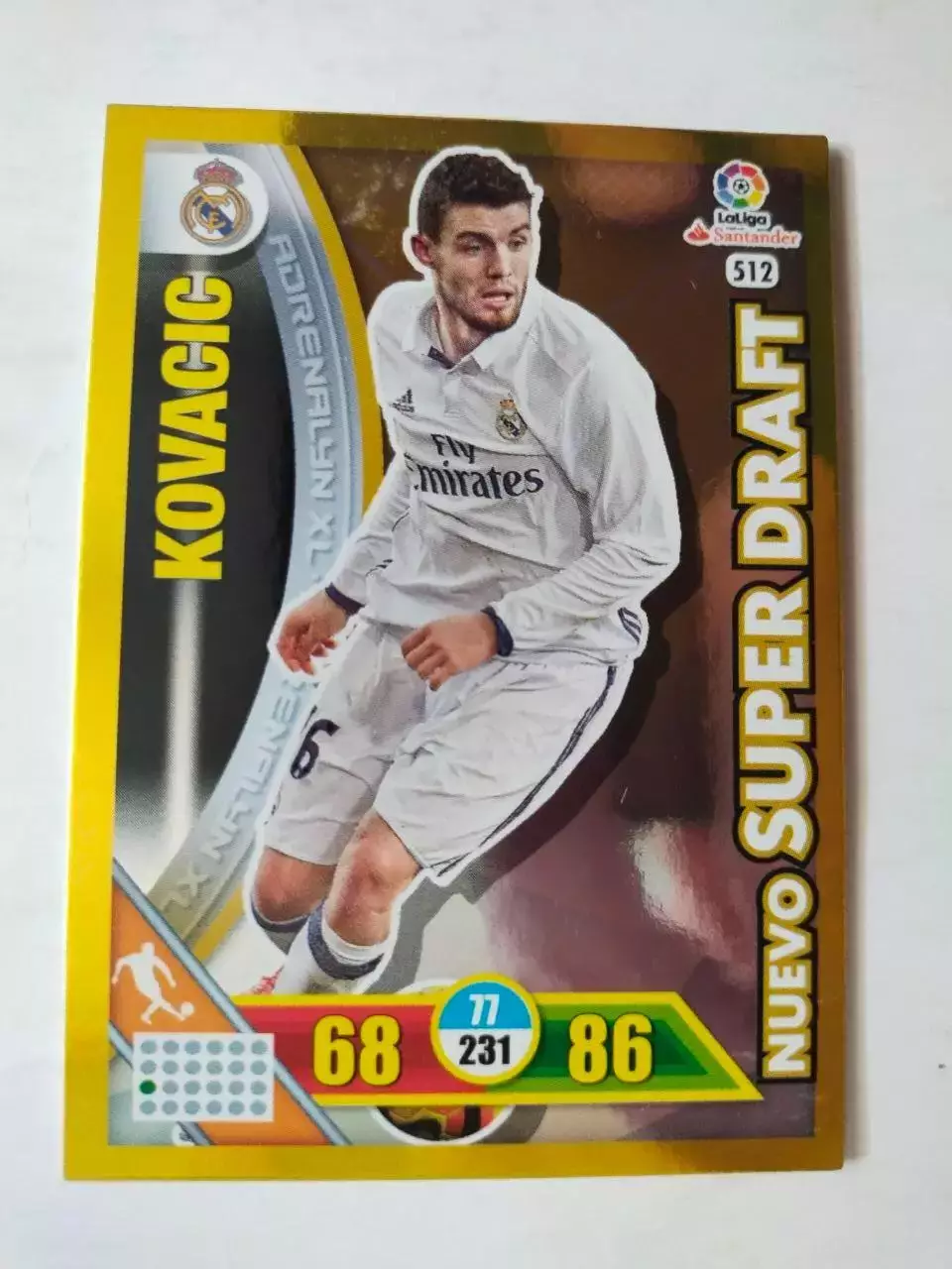 Карточка Футбол Panini Liga Santander 2016-17.Real Madrid -Mateo Kovacic № 512