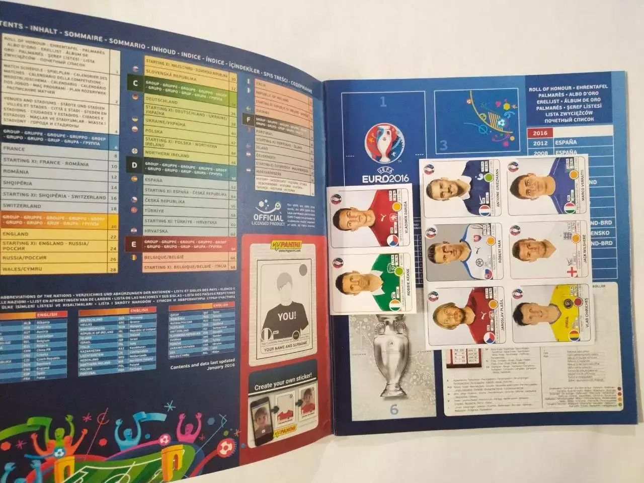 Альбом фирмы PANINI Чемпионат Европы по футболу 2016 год Франция 1