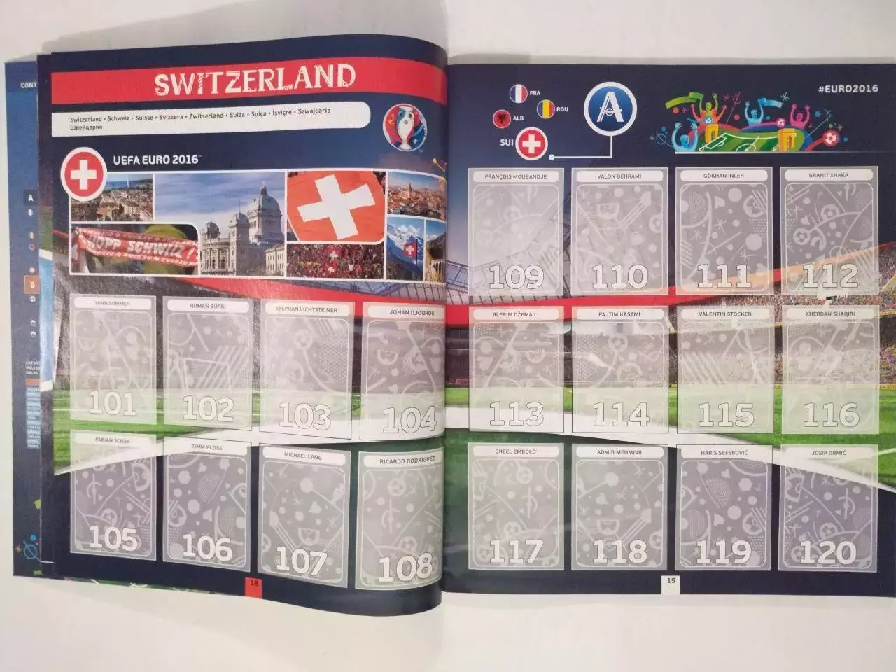 Альбом фирмы PANINI Чемпионат Европы по футболу 2016 год Франция 2