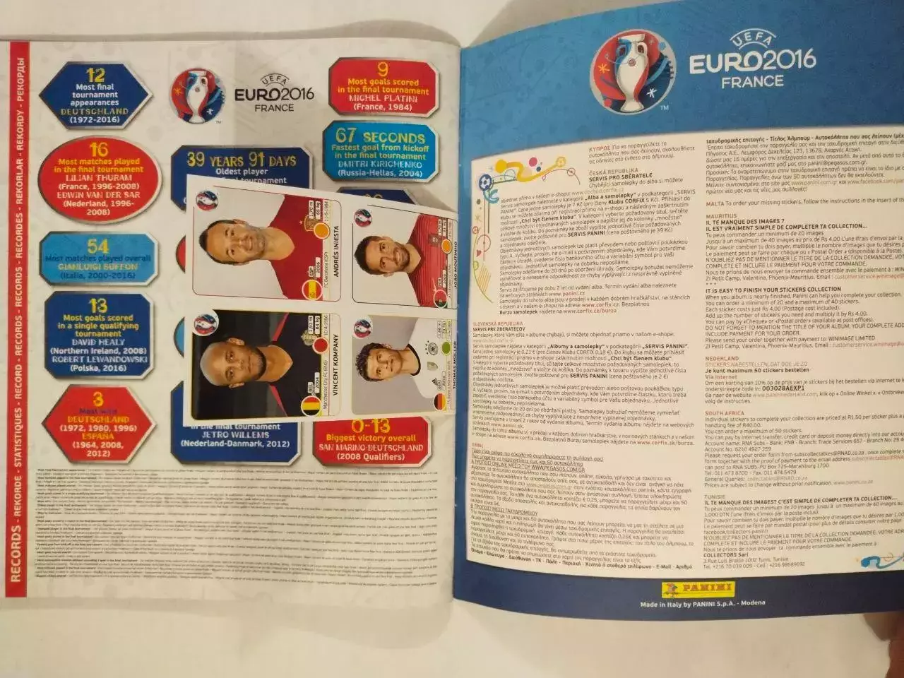 Альбом фирмы PANINI Чемпионат Европы по футболу 2016 год Франция 6