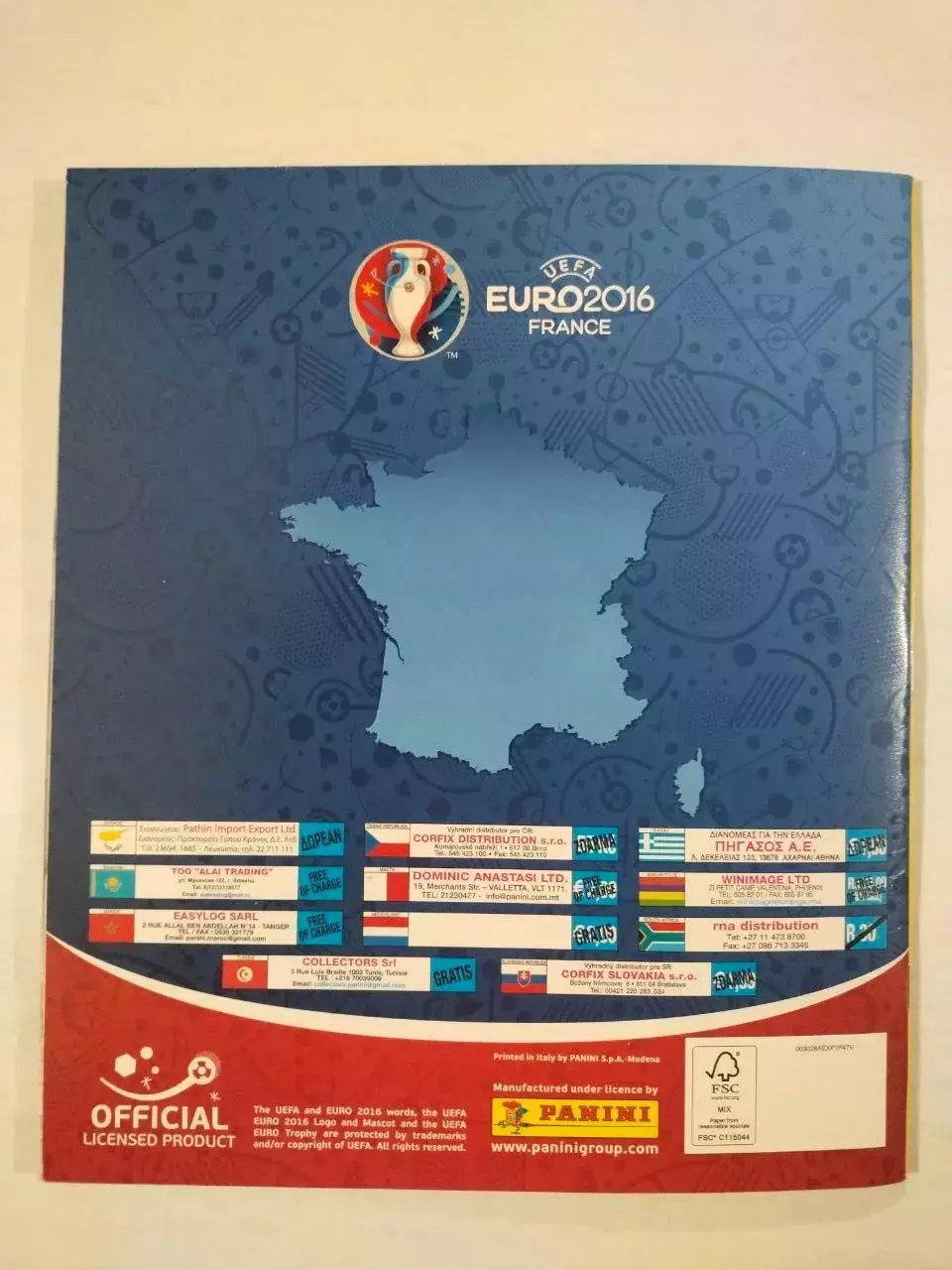 Альбом фирмы PANINI Чемпионат Европы по футболу 2016 год Франция 7