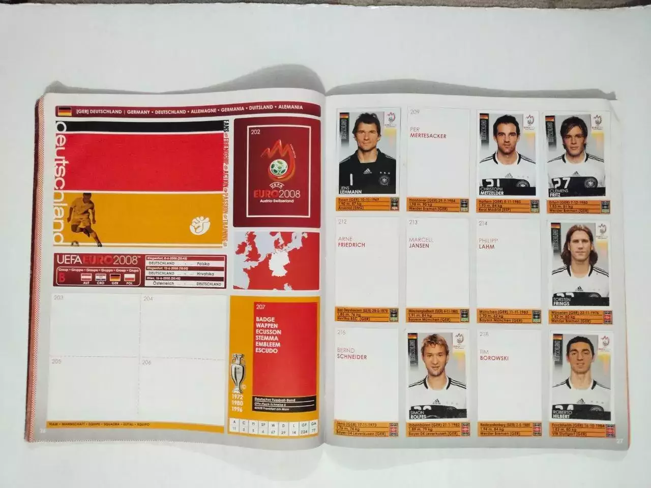 Альбом фирмы PANINI Чемпионат Европы по футболу 2008 г. Австрия Швейцария 3