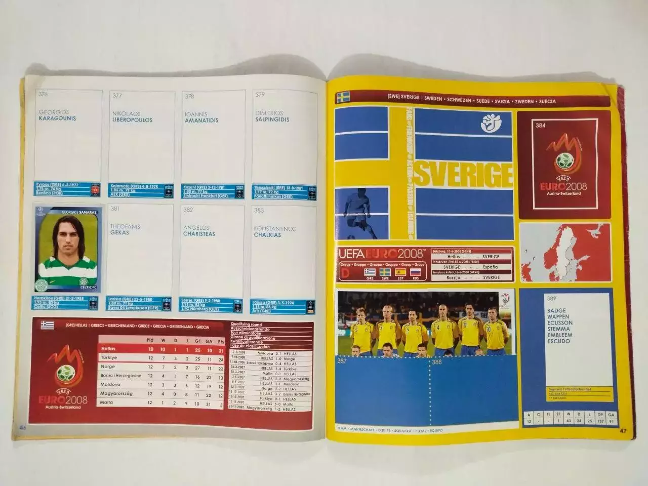Альбом фирмы PANINI Чемпионат Европы по футболу 2008 г. Австрия Швейцария 5