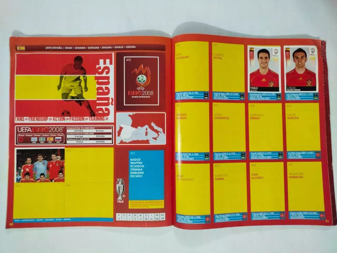 Альбом фирмы PANINI Чемпионат Европы по футболу 2008 г. Австрия Швейцария 6