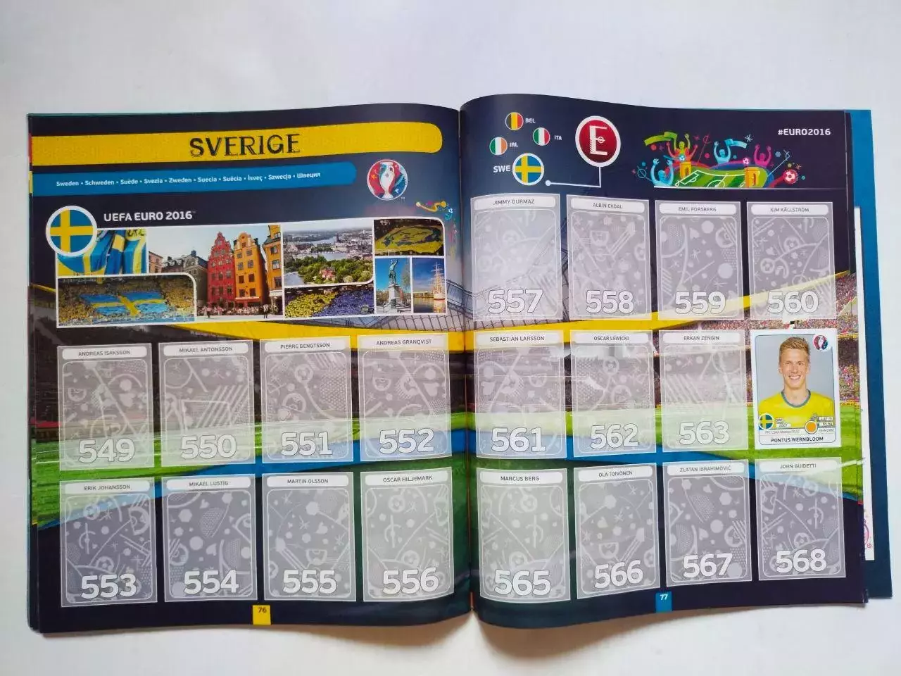 Альбом для наклеек фирмы PANINI Чемпионат Европы по футболу 2016 год Франция 6