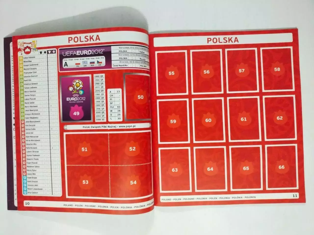Альбом фирмы PANINI Чемпионат Европы по футболу EURO 2012 годПольша Украина 1