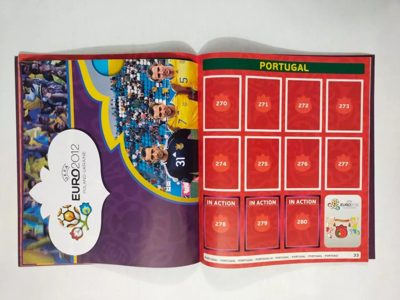 Альбом фирмы PANINI Чемпионат Европы по футболу EURO 2012 годПольша Украина 4