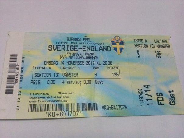 Швеция -Англия 2012