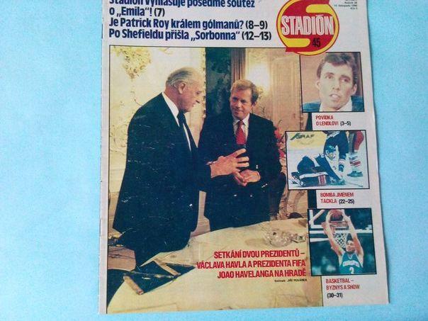 Журнал Стадион ЧССР №45 за 1990 год