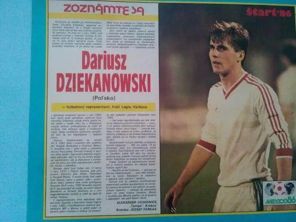 Футбольные звезды из журнала Старт ЧССР - Дзекановский Польша