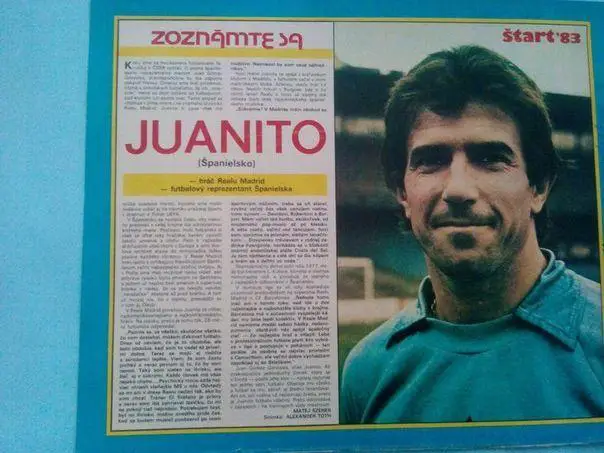 Футбольные звезды из журнала Старт ЧССР - Хуанито Испания