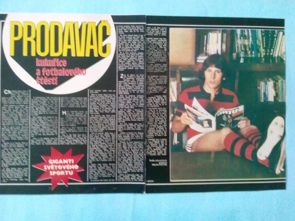 Футбольные звезды из журналов Старт и Стадион Чехия - Зико Бразилия