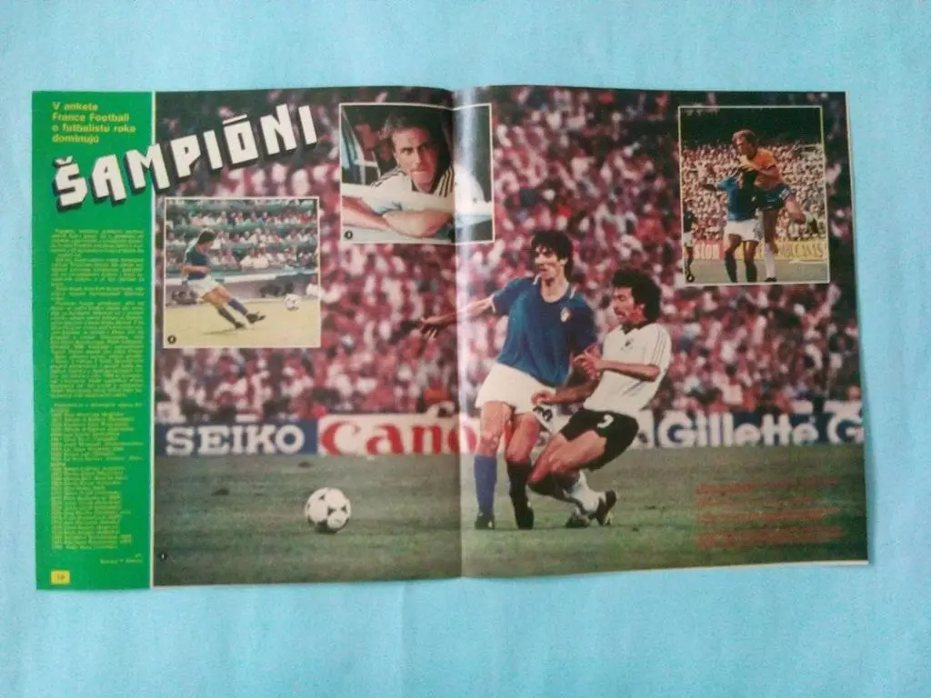 Из журнала Старт Чехия - футболисты Росси,Брайтнер,Румменигге и др. 1982 г