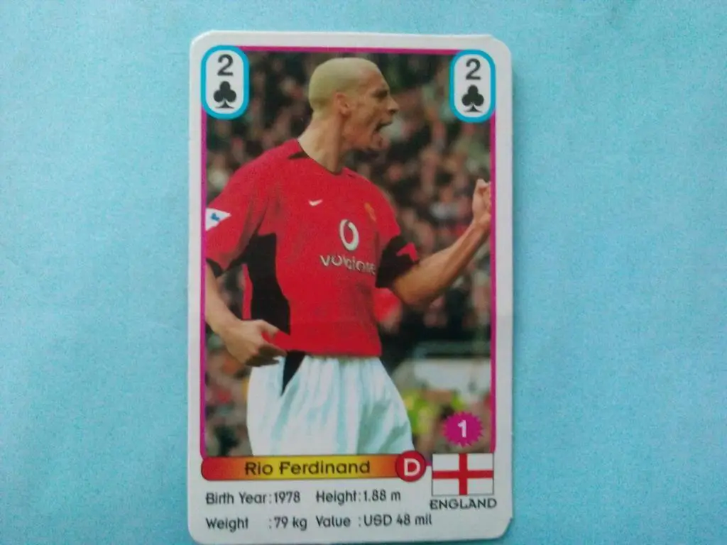 Звезды футбола № 1 Фердинанд Англия