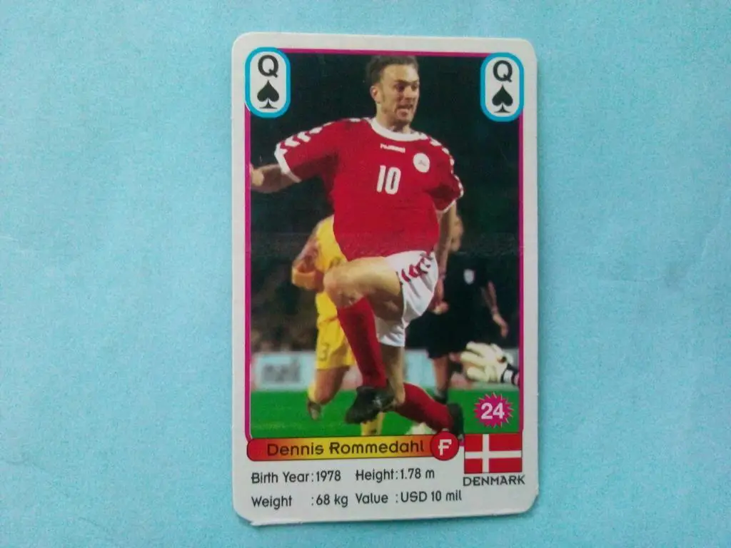 Звезды футбола № 24 Роммедаль Дания