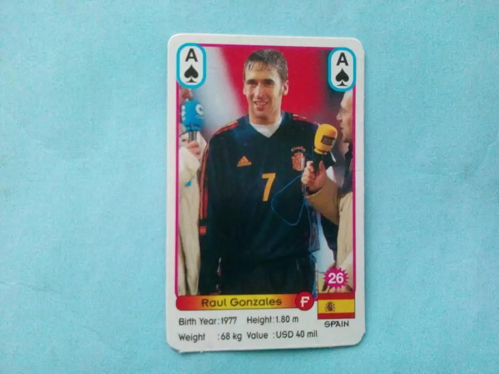 Звезды футбола № 26 Гонсалес Испания