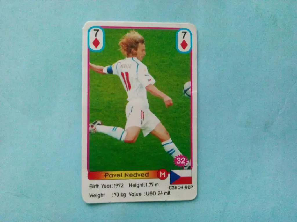 Звезды футбола № 32 Недвед Чехия