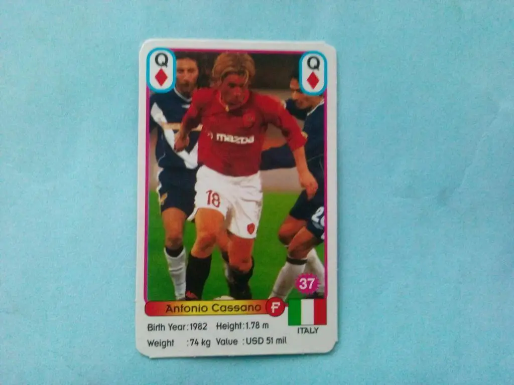 Звезды футбола № 37 Кассано Италия